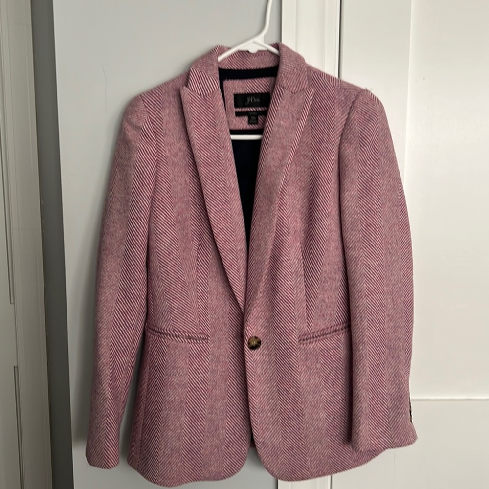 J.Crew Parke blazer in English herringbone wool Lavender AB246 Size 00